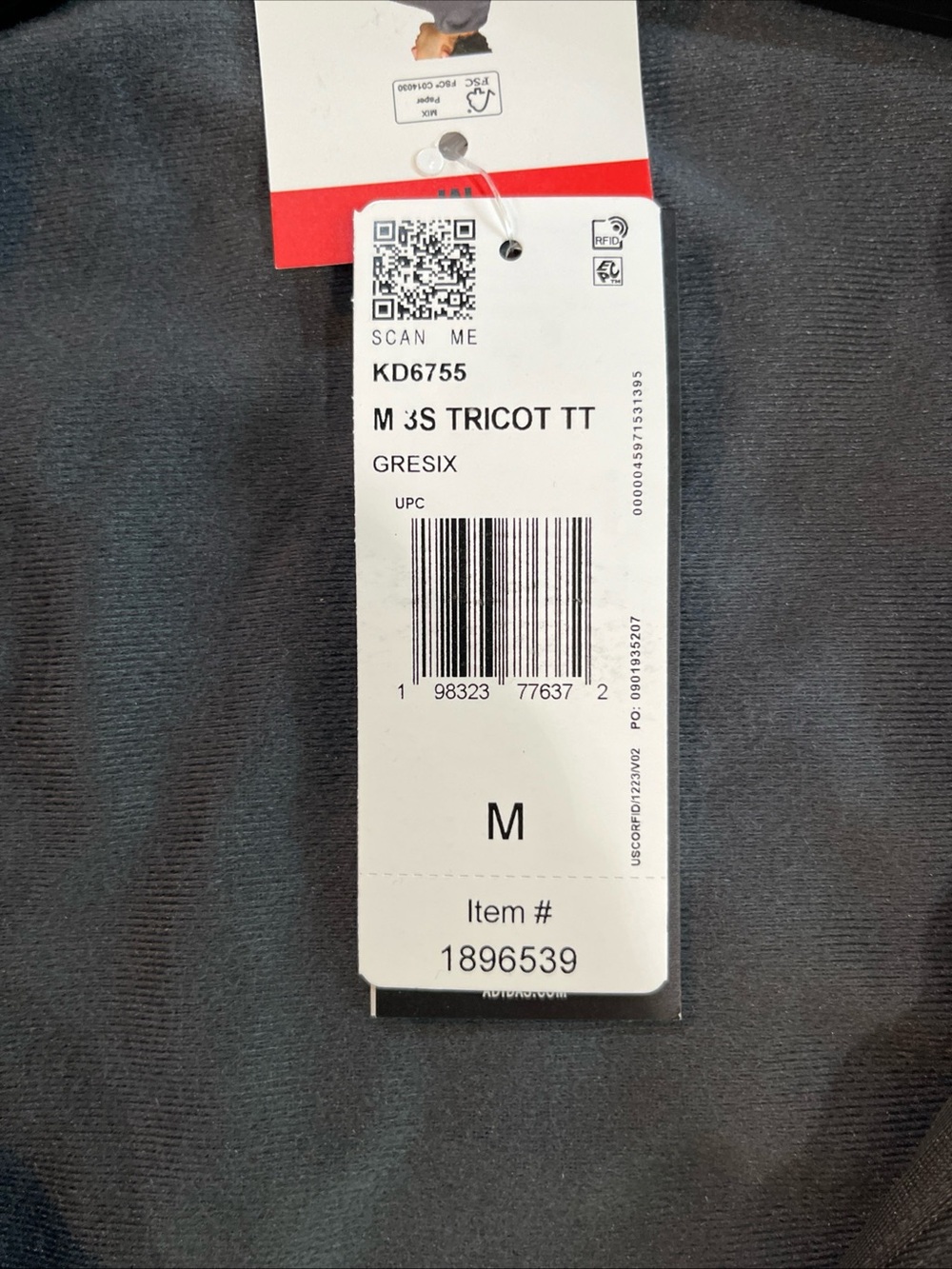 Mens Medium Adidas 3 Stripe Tricot Track Jacket And Pant Gray White Set Suit New - Picture 9 of 16